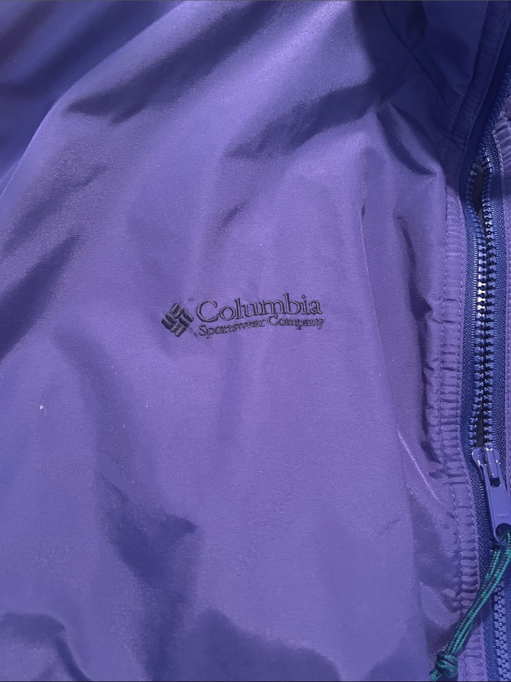 Vintage Columbia Fleece-Lined Nylon Bomber Jacket Purple Medium / Japan L - Picture 6 of 6